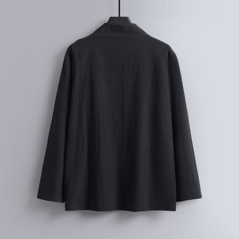 Conjunto de ropa para hombre, traje Tang de algodón con cuello cruzado y Buddha Stones , pantalones y parte superior de Hanfu - image 5