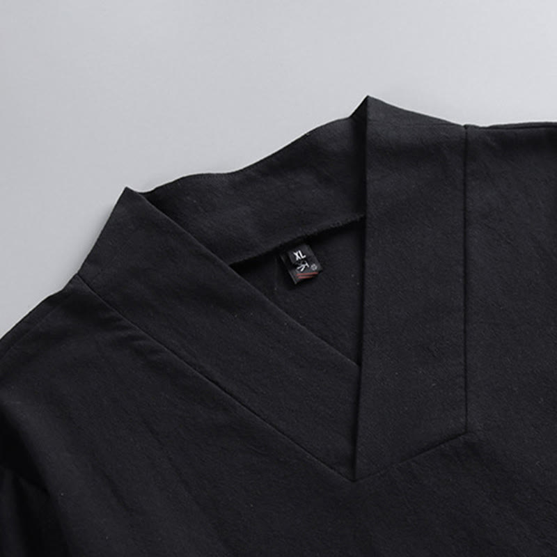 Conjunto de ropa para hombre, traje Tang de algodón con cuello cruzado y Buddha Stones , pantalones y parte superior de Hanfu - image 6