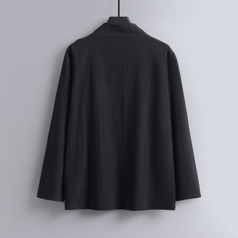 Pantalones cortos con Buddha Stones , traje Tang de algodón, conjunto de ropa Hanfu para hombre - image 11