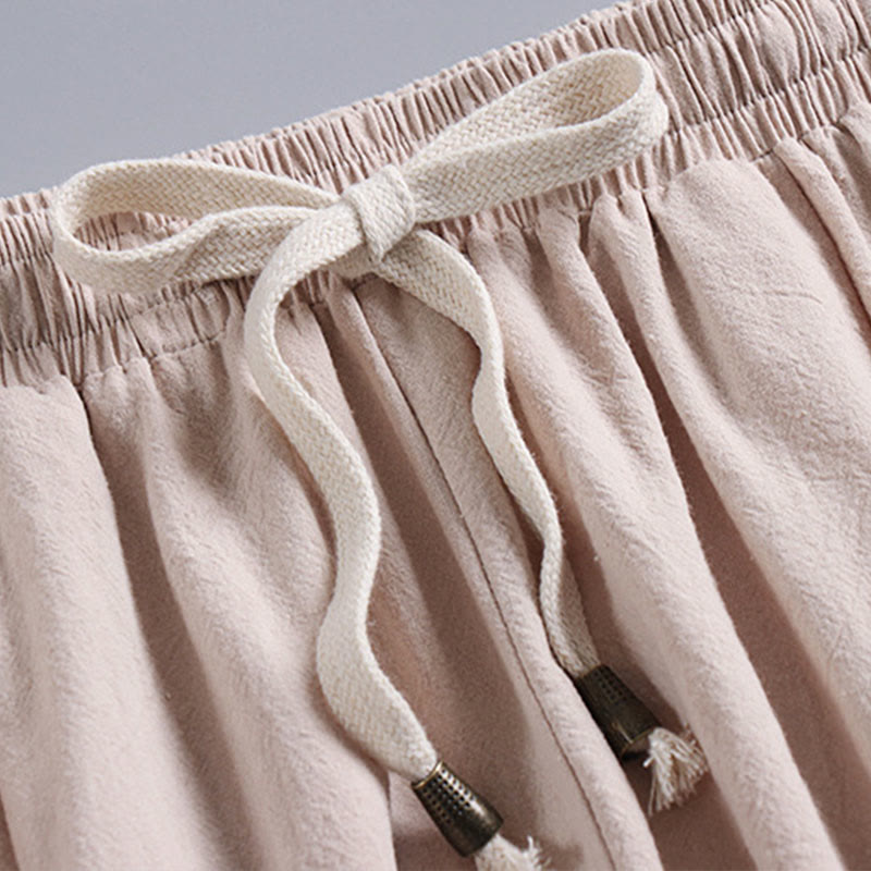 Pantalones cortos con Buddha Stones , traje Tang de algodón, conjunto de ropa Hanfu para hombre - image 5