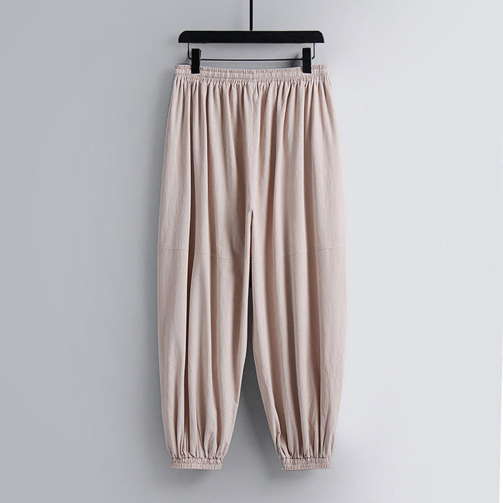 Pantalones cortos con Buddha Stones , traje Tang de algodón, conjunto de ropa Hanfu para hombre - image 3