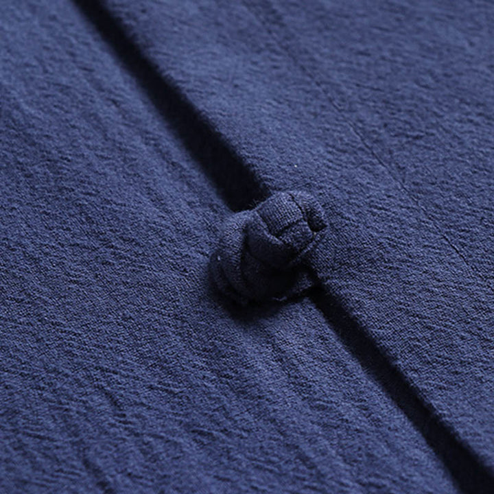 Pantalones cortos de algodón con mangas tres cuartos y estampado de Buddha Stones para hombre - image 13