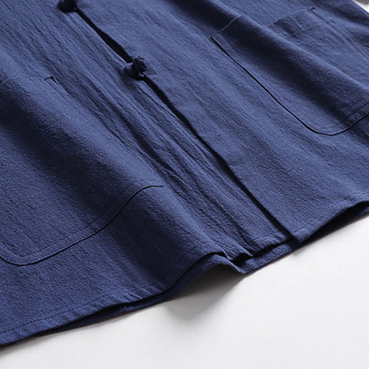 Pantalones cortos de algodón con mangas tres cuartos y estampado de Buddha Stones para hombre - image 15