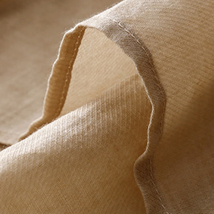 Blusa informal de cuello redondo con Buddha Stones , camisa de manga larga bordada, top de lino y algodón, camisas para mujer - image 13