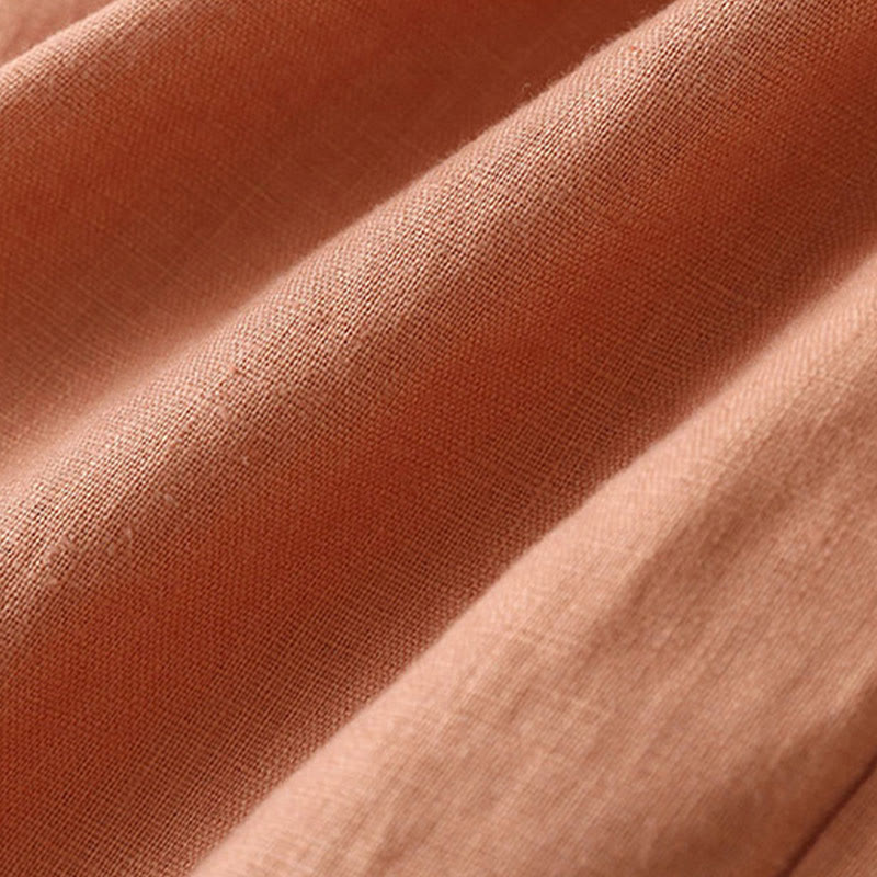 Pantalones casuales de cintura alta con cordones y pernera ancha con bolsillos de Buddha Stones - image 4