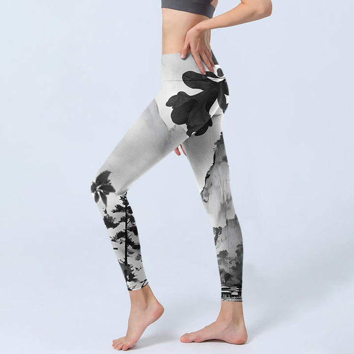 Leggings de yoga para mujer con estampado de Buddha Stones - image 3