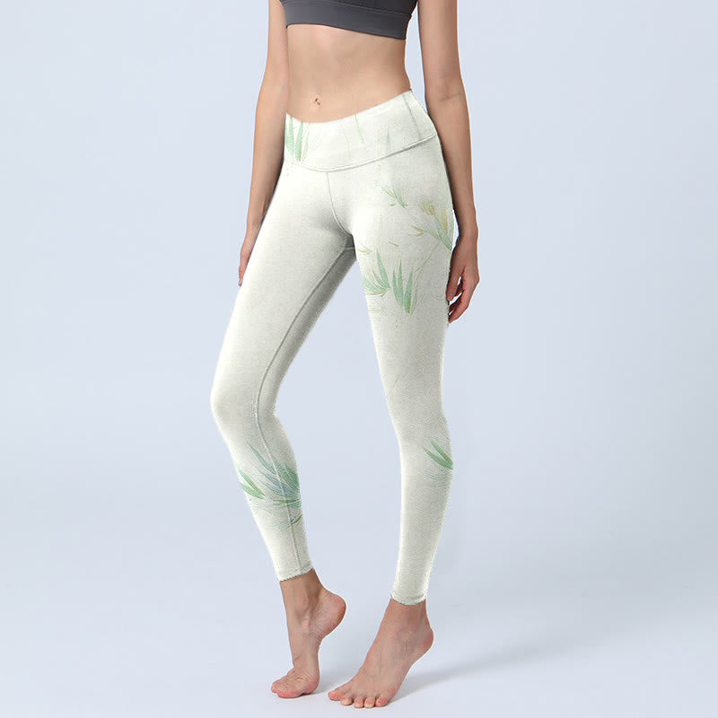 Leggings deportivos con estampado de Buddha Stones para mujer - Marfil - US18，UK/AU22，EU50 (4XL) - image 1