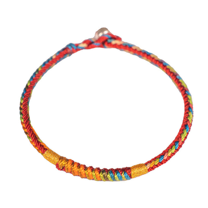 Pulsera de protección con hebilla de plata de ley 925 y aleación de hilo rojo multicolor con Buddha Stones - image 13