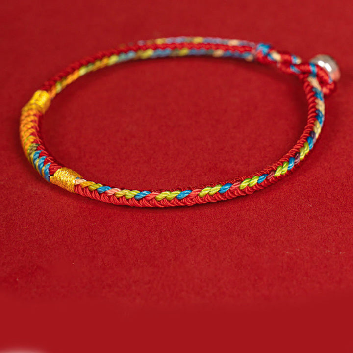 Pulsera de protección con hebilla de plata de ley 925 y aleación de hilo rojo multicolor con Buddha Stones - image 9