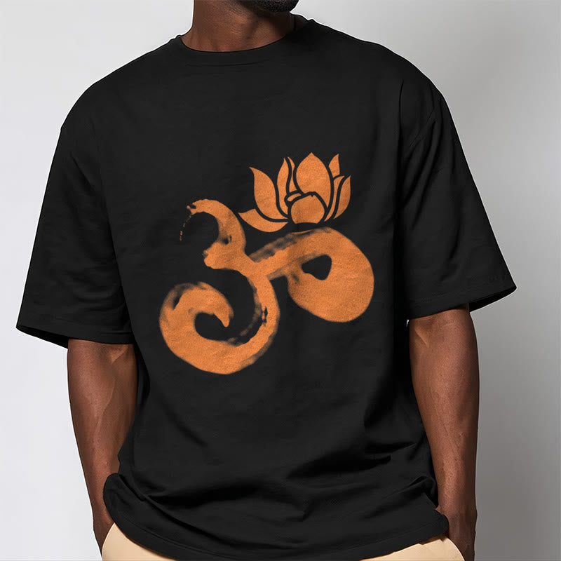 Camiseta de algodón con diseño de flor de loto y Buddha Stones OM - image 9