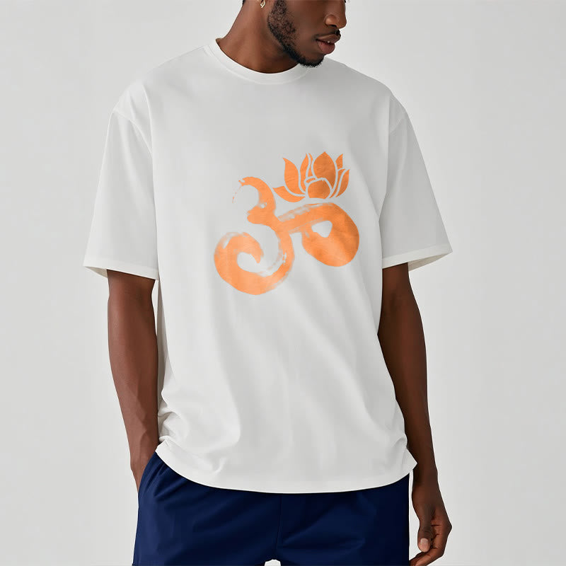 Camiseta de algodón con diseño de flor de loto y Buddha Stones OM - image 5