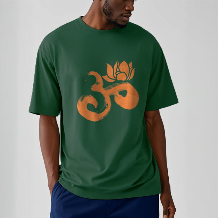 Camiseta de algodón con diseño de flor de loto y Buddha Stones OM - image 12