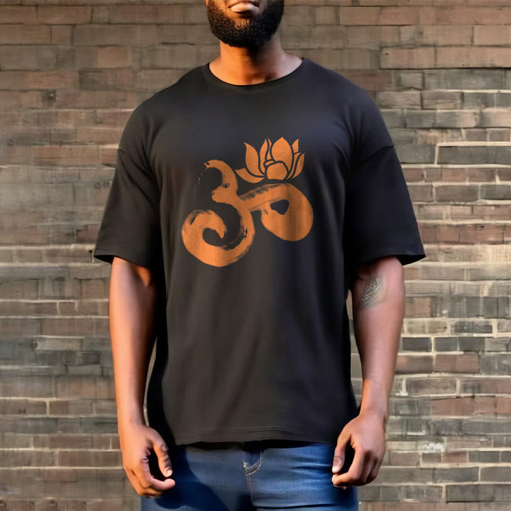 Camiseta de algodón con diseño de flor de loto y Buddha Stones OM - image 10