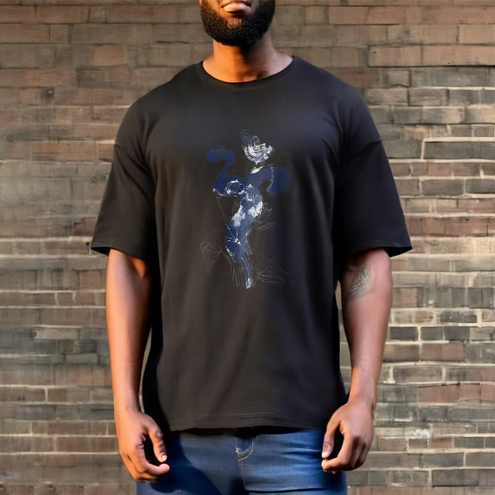 Camiseta de algodón con fondo de flor de loto y Buddha Stones OM - image 7