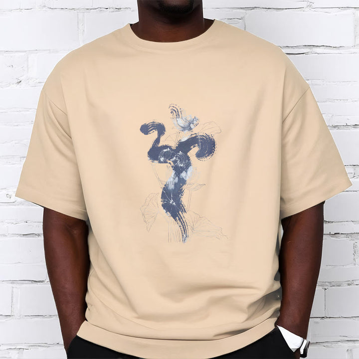 Camiseta de algodón con fondo de flor de loto y Buddha Stones OM - image 11