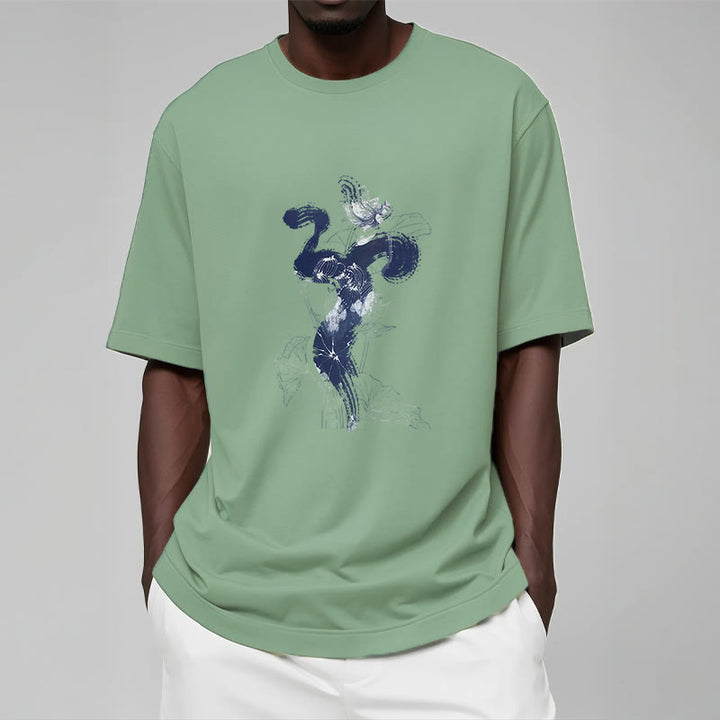 Camiseta de algodón con fondo de flor de loto y Buddha Stones OM - image 17