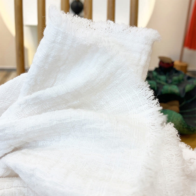 Buddha Stones Ropa de lino y algodón con lavado a la arena de doble capa, literaria y artística - image 13