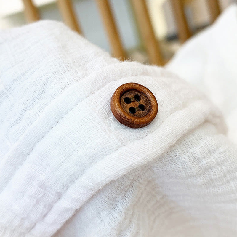 Buddha Stones Ropa de lino y algodón con lavado a la arena de doble capa, literaria y artística - image 14