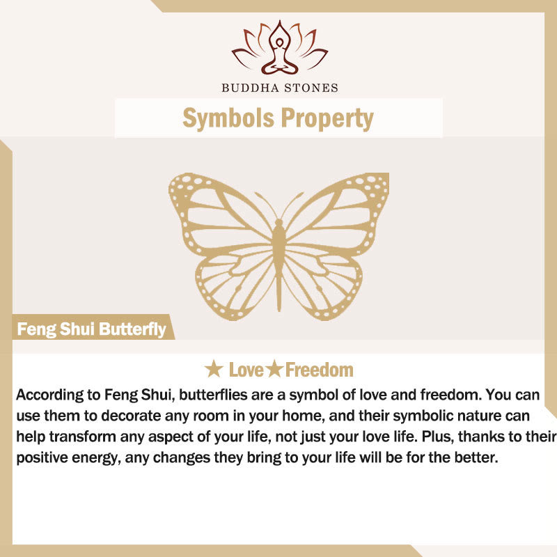 Pulsera de mariposas serenidad con Buddha Stones y aguamarina