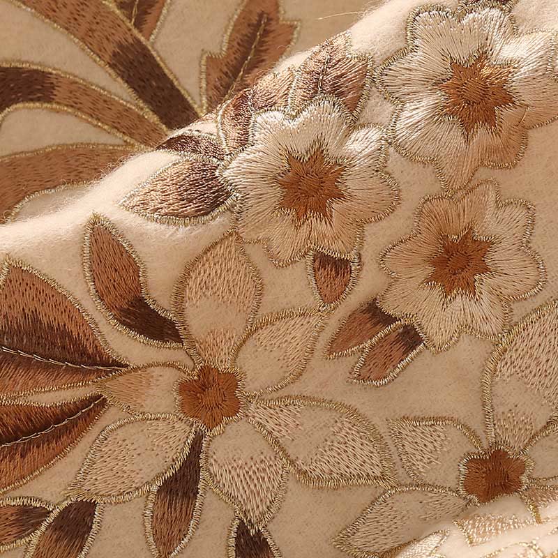 Bufanda de viaje acogedora de invierno con borlas bordadas con begonia y chal de lana con Buddha Stones