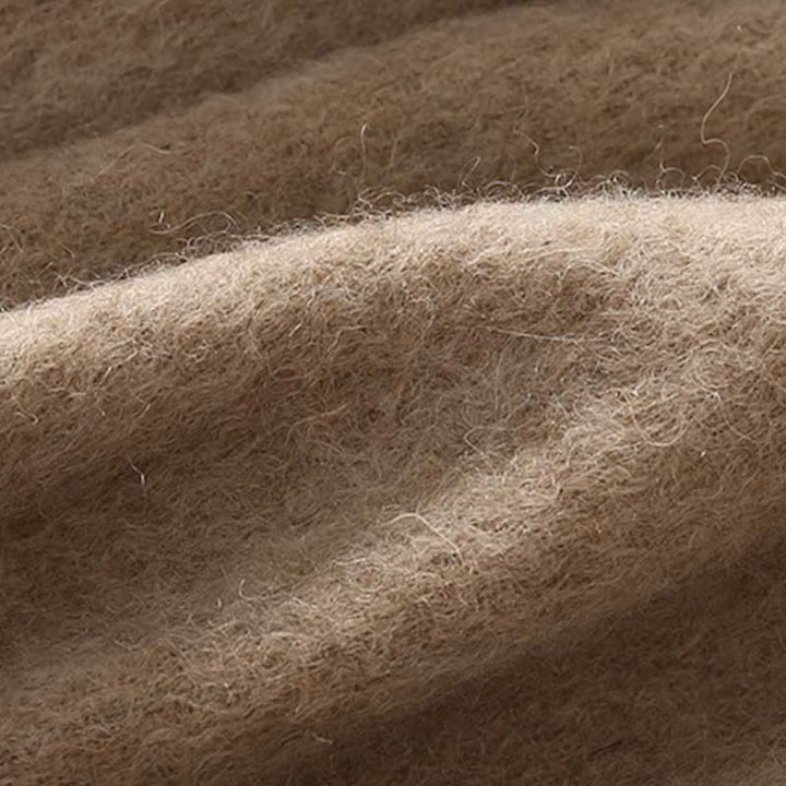 Bufanda de viaje acogedora de invierno con borlas bordadas con begonia y chal de lana con Buddha Stones