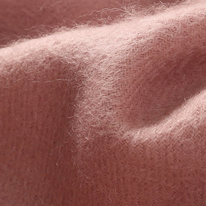 Chal de lana con Buddha Stones y borlas bordadas con loto para invierno, bufanda de viaje acogedora