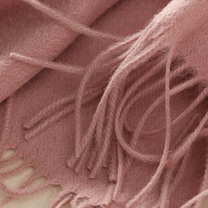 Chal de lana con Buddha Stones y borlas bordadas con loto para invierno, bufanda de viaje acogedora