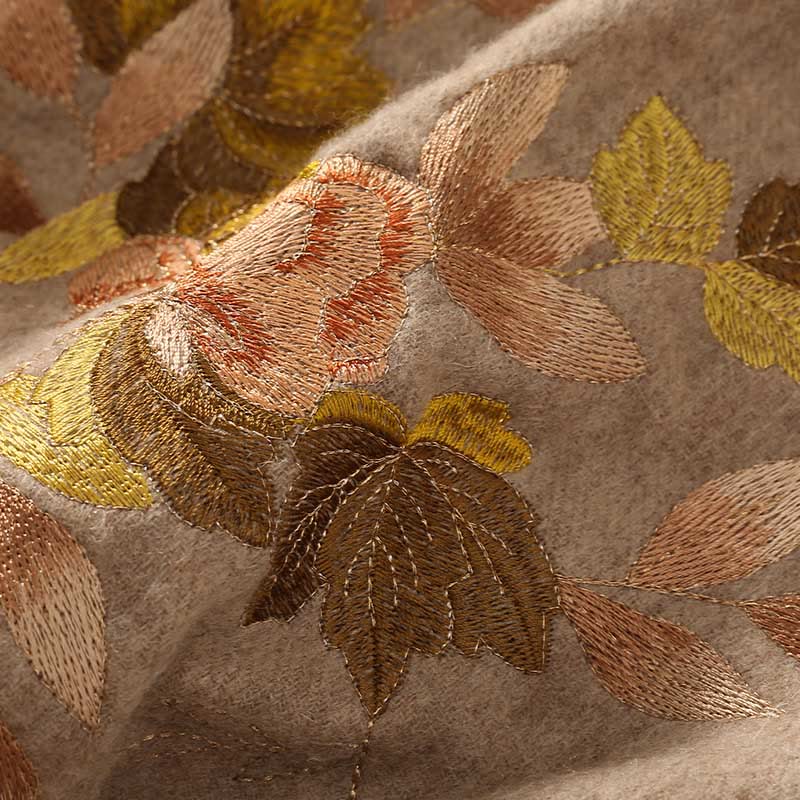 Chal de lana con Buddha Stones y borlas bordadas con flores de Weiyang, bufanda de viaje acogedora para el invierno - image 3