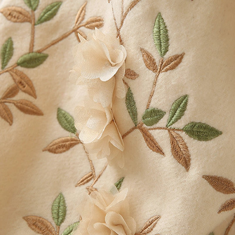 Chal de lana con Buddha Stones y bordado floral en 3D, bufanda de viaje acogedora para el invierno con borlas - image 24