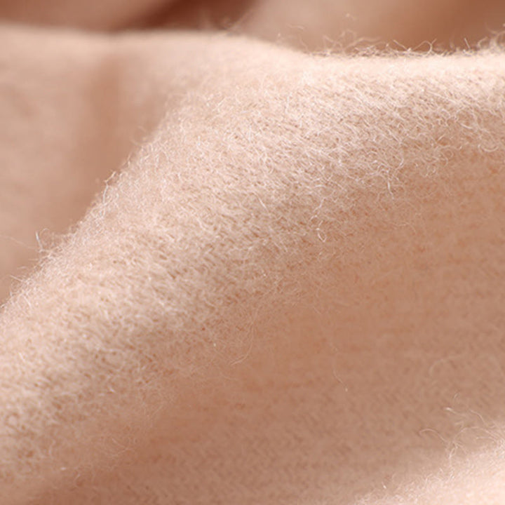 Chal de lana con Buddha Stones y flores rojas bordadas con borlas, bufanda de viaje acogedora para el invierno