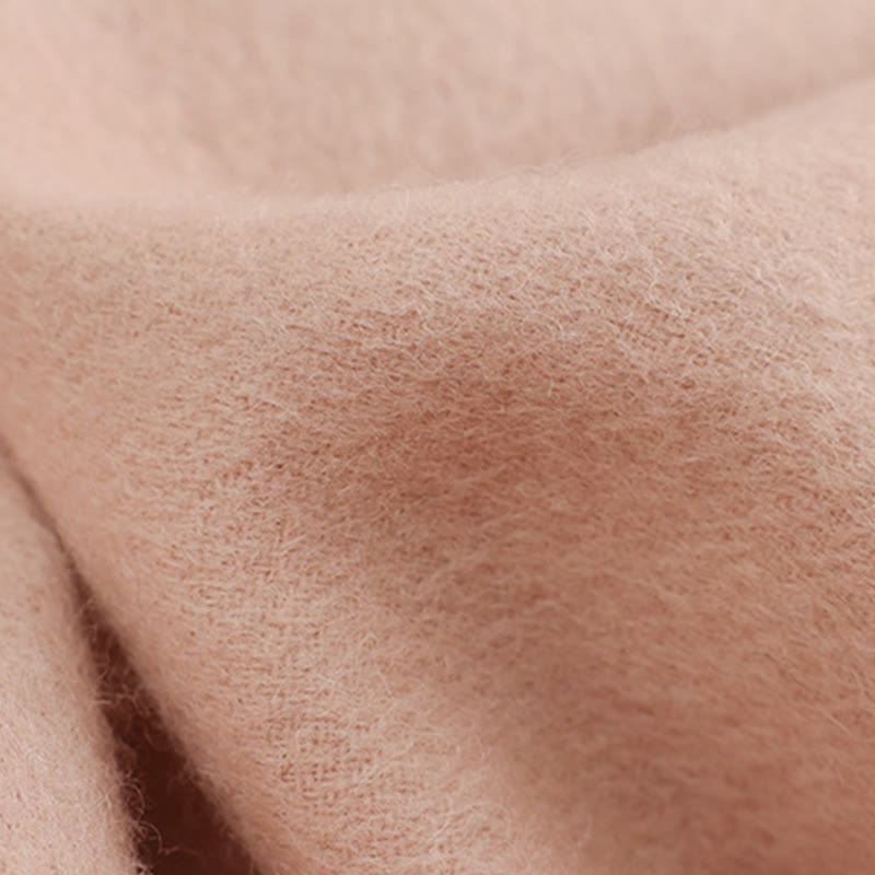 Chal de lana con Buddha Stones y flores blancas y rosas con borlas bordadas, bufanda de viaje acogedora para el invierno - image 3