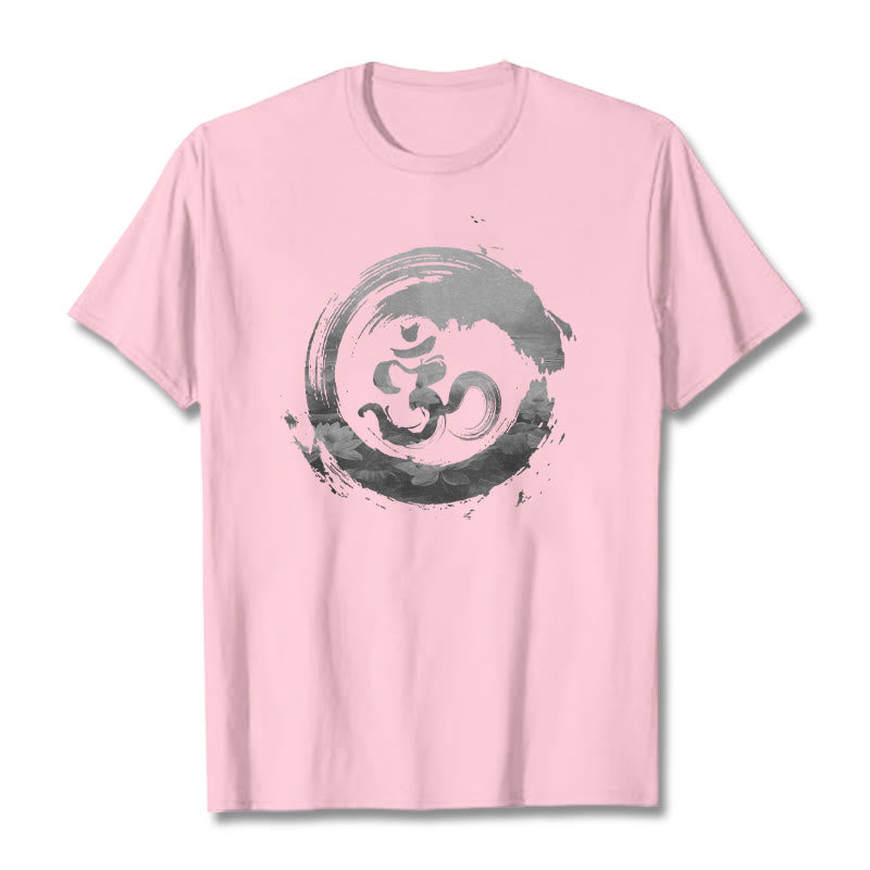 Camiseta de algodón con diseño de loto y Buddha Stones - Rosa claro - 2XL - image 16
