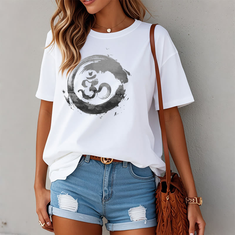 Camiseta de algodón con diseño de loto y Buddha Stones - image 6