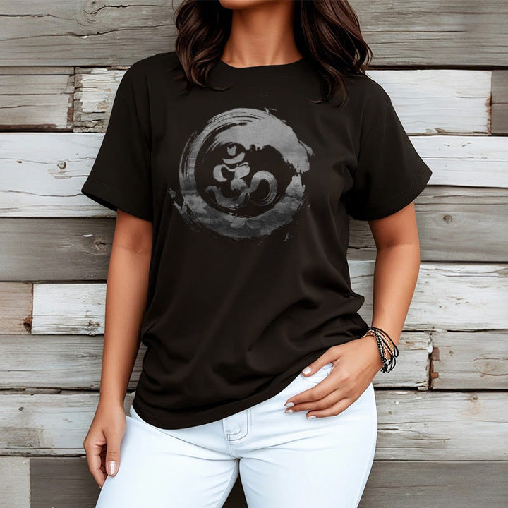 Camiseta de algodón con diseño de loto y Buddha Stones - image 1