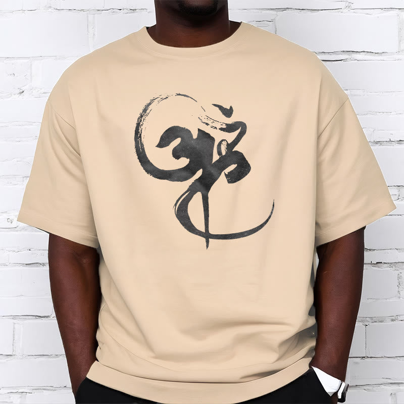 Camiseta de algodón con diseño Om y Buddha Stones - image 12