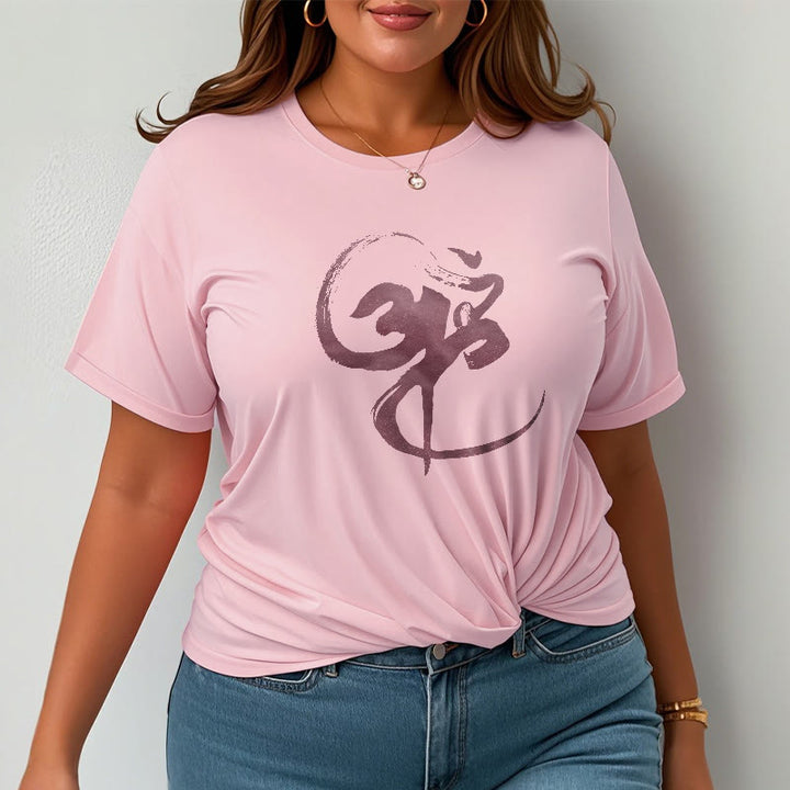 Camiseta de algodón con diseño Om y Buddha Stones - image 16