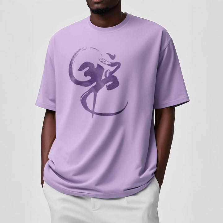 Camiseta de algodón con diseño Om y Buddha Stones - image 14
