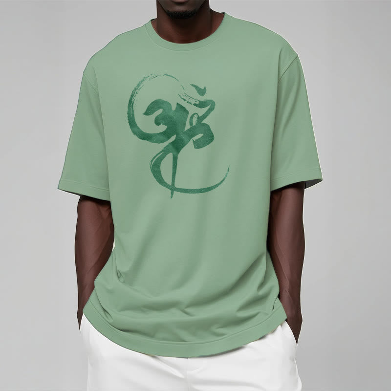Camiseta de algodón con diseño Om y Buddha Stones - image 18
