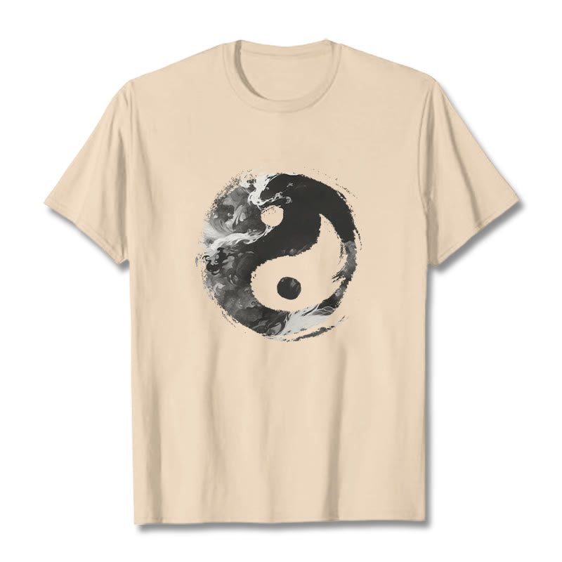 Camiseta de algodón con diseño de Yin Yang y Buddha Stones - Sopa de mariscos - 2XL - image 12