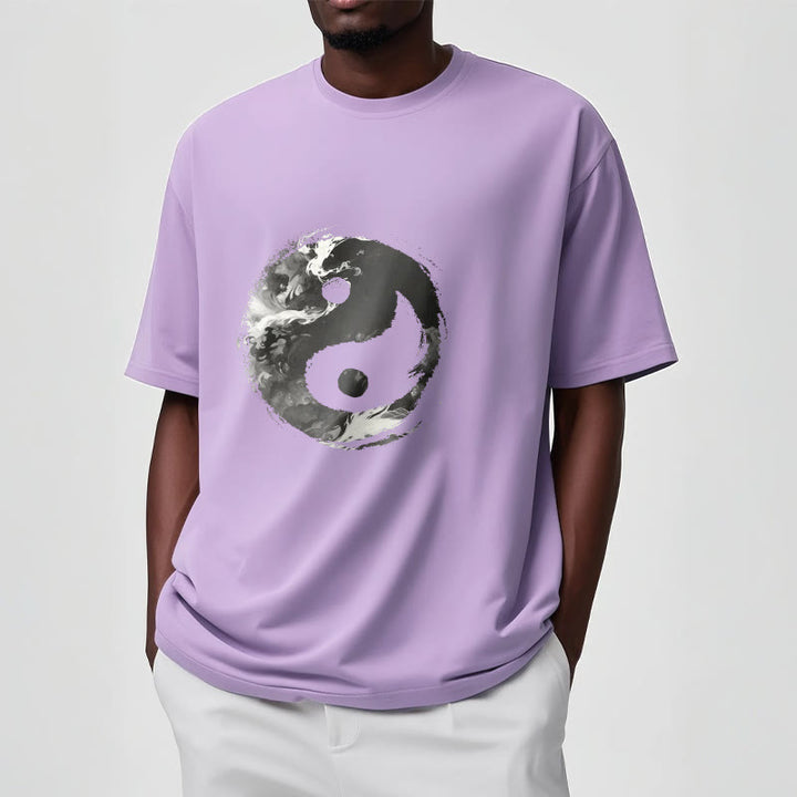 Camiseta de algodón con diseño de Yin Yang y Buddha Stones - image 17