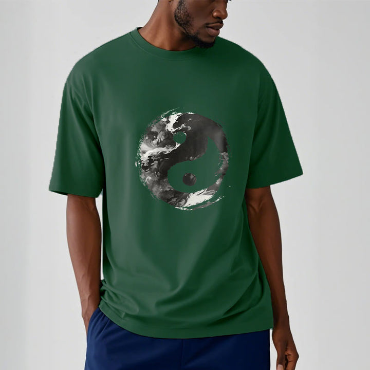 Camiseta de algodón con diseño de Yin Yang y Buddha Stones - image 9