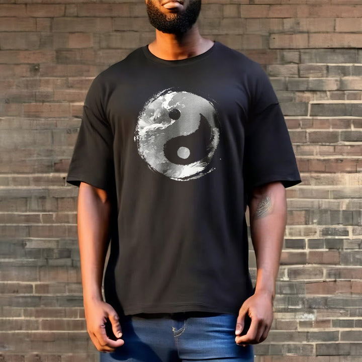 Camiseta de algodón con diseño de Yin Yang y Buddha Stones - image 7