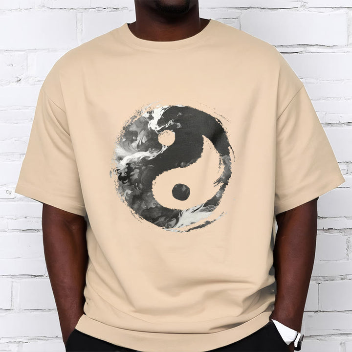Camiseta de algodón con diseño de Yin Yang y Buddha Stones - image 13