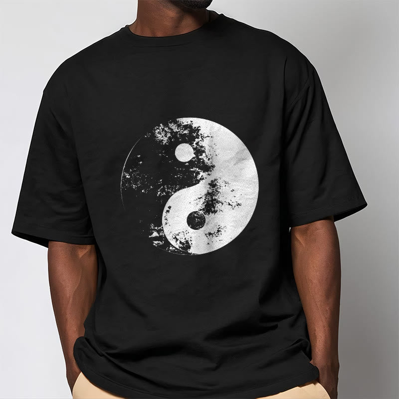 Camiseta de algodón con estampado de tai chi y yang y Buddha Stones - image 6