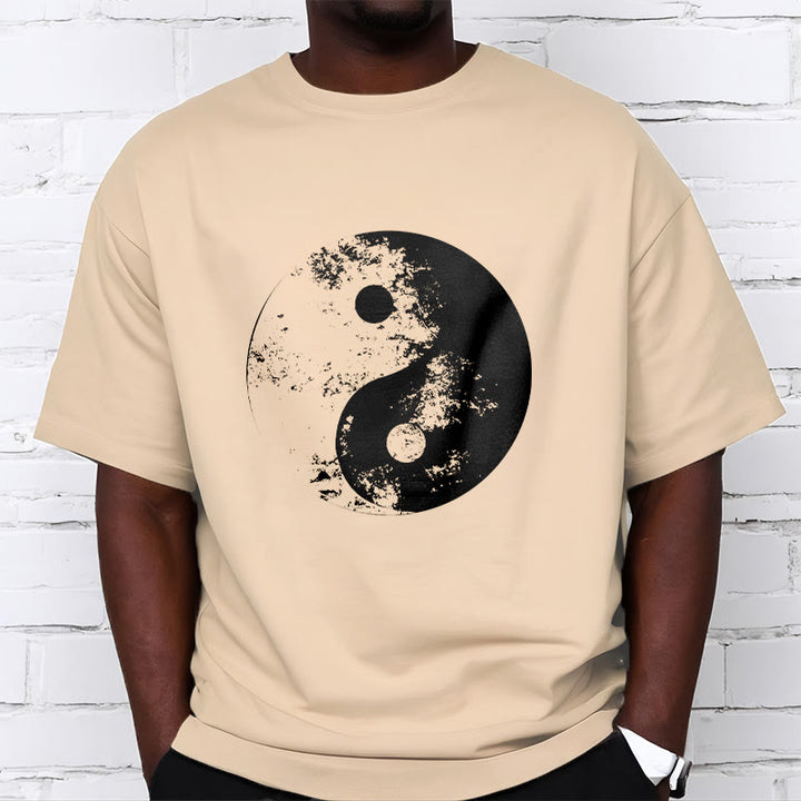 Camiseta de algodón con estampado de tai chi y yang y Buddha Stones - image 13