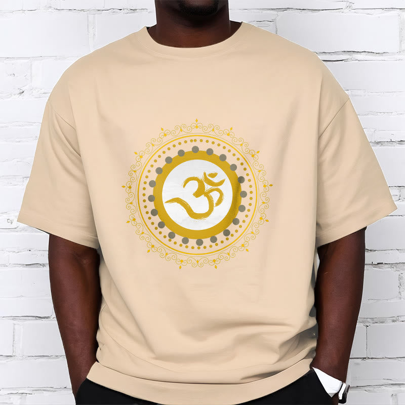 Camiseta de algodón con estampado de mandala Om y Buddha Stones - image 15