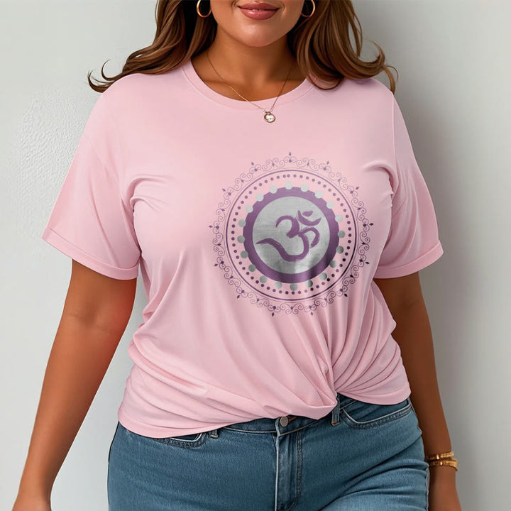 Camiseta de algodón con estampado de mandala Om y Buddha Stones - image 13