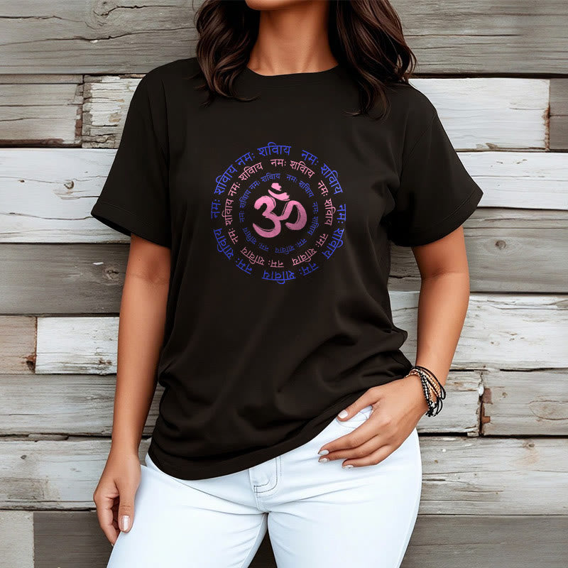 Camiseta de algodón con caracteres sánscritos del mantra OM de Buddha Stones - image 13