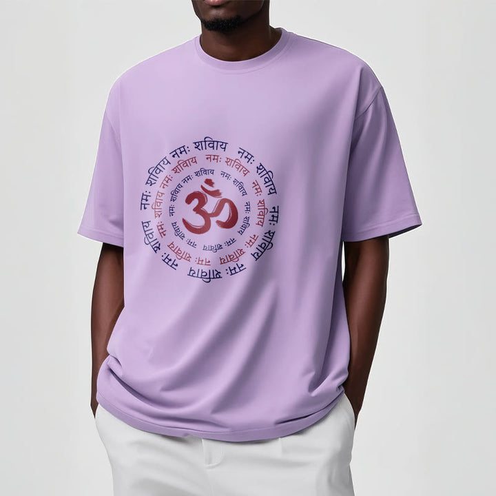 Camiseta de algodón con caracteres sánscritos del mantra OM de Buddha Stones - image 9
