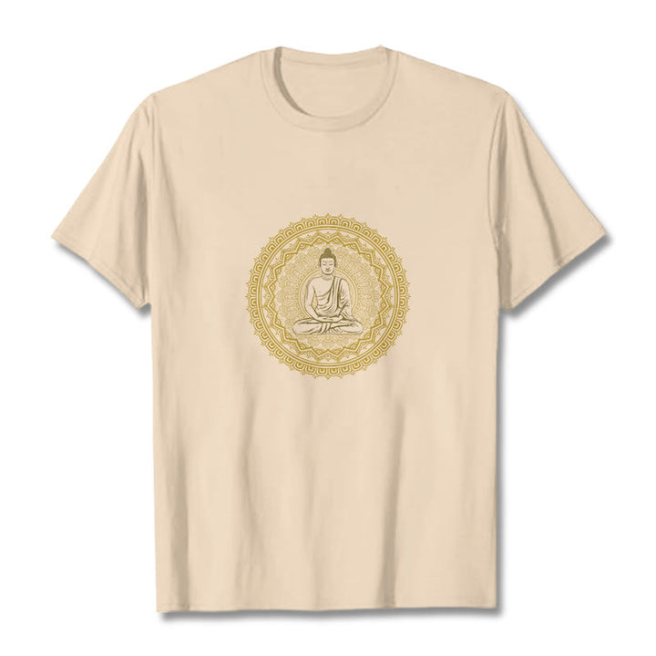 Camiseta de algodón con mandala de Buddha Stones de Buda - Sopa de mariscos - 2XL - image 1